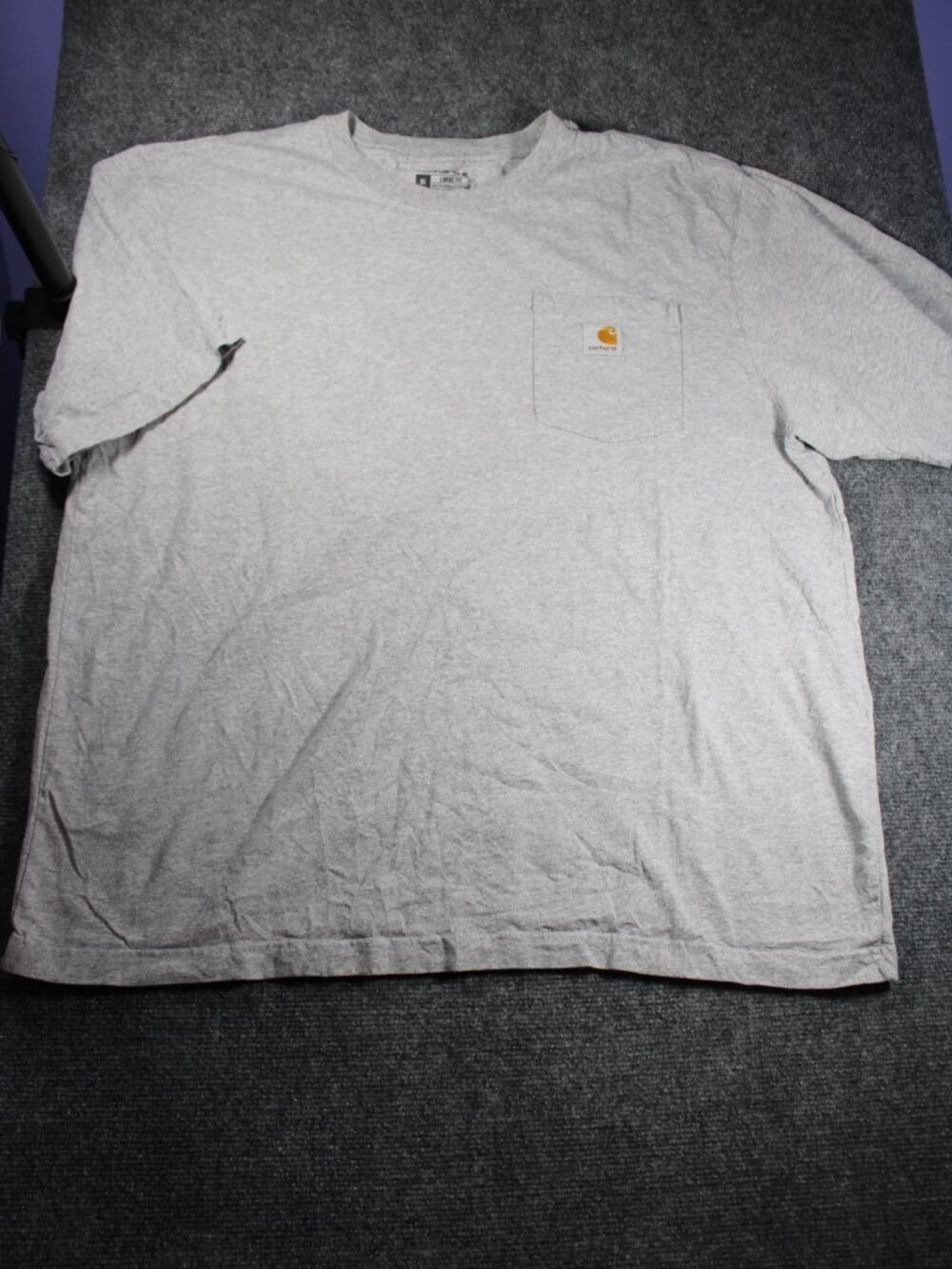 Carhartt Men's Short Sleeve T-Shirt Loose Fit Gray Size XL Pocket-T
